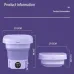 Portable Folding Mini Washing Machine 10W with Spin-Dry 8L Capacity Compact Design for Small Items Easy Operation Available in Lavender and Mint Green 110V or 220V Plug Option