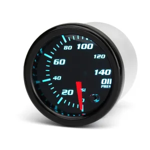 Universal 2" 52mm 12V Oil Pressure Gauge Meter W/Sensor 7 Color LED Tinted Face