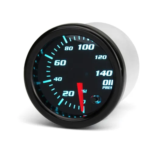 Universal 2" 52mm 12V Oil Pressure Gauge Meter W/Sensor 7 Color LED Tinted Face