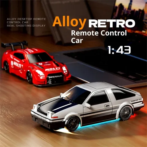 88RC RC43-A1 RTR 1/43 2.4G 4WD Drift RC Car Gyro Alloy Body Shell Desktop Full Proportional Mini Race LED Light Radio Control High-Speed Motor On-Road Racing Vehicle Model Boys Gifts Toys
