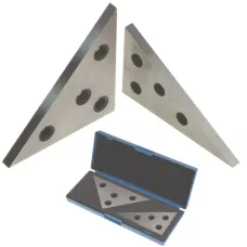 2PCS Solid Angle Plates Set 30-60-90 & 45-45-90 Degrees Precision +/- 20 Seconds Machinist Tool High Quality Metal