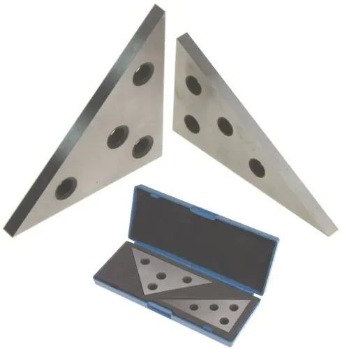 2PCS Solid Angle Plates Set 30-60-90 & 45-45-90 Degrees Precision +/- 20 Seconds Machinist Tool High Quality Metal