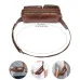 BULLCAPTAIN Men's Genuine Leather Waist Bag Large Capacity Chest Bag Outdoor Sports Zipper Fanny Packs