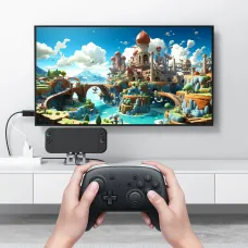 HAGiBiS TCH10 USB-C to HD Cable 4K60Hz Video Cord Support PD100W Fast Charging 2M Long Plug and Play eARC for Switch Steam Deck Laptop Tablet