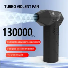 High-Speed Turbofan Cordless Air Blower 130,000RPM 7500mAh Peak Battery 3 Speed Adjustable Portable Vacuum USB Charging for Car and Home