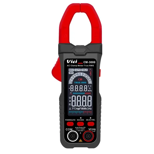 CM-3000 CM-3002 AC DC Clamp Multimeter True RMS 6000 Counts Auto Range Backlit Display CAT III 600V Multimeter Tester