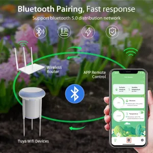 NEO Wireless WIFi Soil Sensor Support Soil Moisture Temperature Smart Home Solar Soil Sensor for Garden Flower Plant