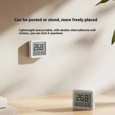 2Pcs XIAOMI 3 Mijia Smart Temperature Humidity Sensor Mini 0C-60C Range Bluetooth 5.0 High Precision Compact Hygrometer with LCD Display and Wall Sticker