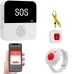 CF100 Tuya WiFi Alarm System Emergency Call Button for Seniors Emergency Call Receiver+Call Buttons SOS Bracelet Call Buttons Alert System