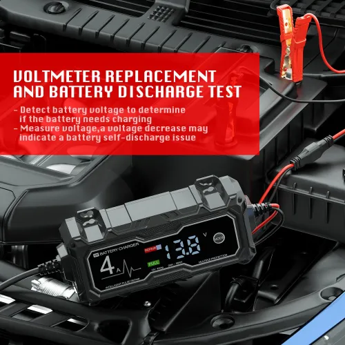 Corebox 12V 4A Intelligent Repair Charger Start-Stop Motorcycle Protector Battery Charger for Lead-acid Battery