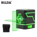 HILDA Laser Level 2 Lines Green Light Mini Self-Leveling Horizontal And Vertical Cross Super Powerful Laser Beam Line