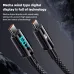 100W USB-A to Type-C Digital Display Cable Fast Charging Data Transmission Tinned Copper Core Line 1.2M Long for iPhone 15 15 Plus for Samsung Galaxy Z Fli6 for Huawei Nova Flip