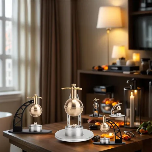 NIKOLATOY Steam Heating Thermal Energy Rotating Flying Ball Steam Engine Model Ornaments Physics Experiment Science Discovery Production Invention Desktop Decorations Collection Toys