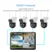 Guudgo 6MP HD 4CH Wireless Security Camera System Dual Lens WiFi Indoor Outdoor IP66 Weatherproof Night Vision 2 Way Audio Human Tracking for Home Surveillance CCTV Cameras