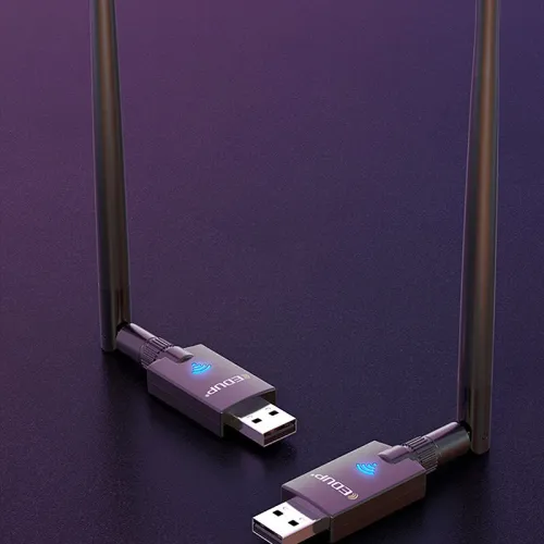 EDUP AX900 WiFi6 Wireless Network Card 2.4G/5.8G Dual Band USB 900Mbps High Speed bluetooth 5.3 WiFi Card with External Antenna OFDMA+MU-MIMO Tech for Desktop Windows