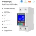 WiFi Smart Circuit Breaker 63A 230V 6kA Overcurrent Leakage Protection Bidirectional Metering Backlit Display