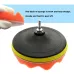 8pcs Car Polishing Pad Set 3/5/7inch Buffing Kit Sponge Wool Pads with Drill Adapter Multi-Color for Waxing Sealing Cleaning Shining