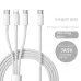 6A 100W Type-C to iP/Micro/Type-C Cable PD Fast Charging Data Transmission Tinned Copper Core Line 1M/1.5M Long for iPhone 16 16 Pro 15 14 13 Pro Max for Huawei Pura X for Xiaomi 15 Pro for Samsung Galaxy S25 Pro