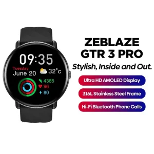 World PremiereZeblaze GTR 3 Pro 1.43 inch Ultra HD AMOLED 466*466 pixels 316L Stainless Steel Fitness & Wellness Smart Watch