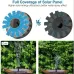 Solar Powered Mini Garden Pond Fountain Pump with 1.5W 7V Solar Panel High Lift 110cm Max Flow Rate 190L/H 6 Adjustable Spray Heads Ideal for Bird Baths and Outdoor Decorations