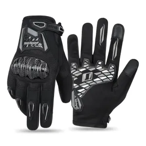 OnesAgain MG45P Winter Motorcycle Gloves Waterproof Anti-Slip Touchscreen Carbon Fiber Protective Riding Gear Purple Black