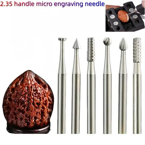 High-Speed Steel Micro Carving Tool Bits 1.0mm 1.4mm 1.8mm 2.3mm Precision Woodworking Engraving Sculpting Burr-Free Rotary Accessories