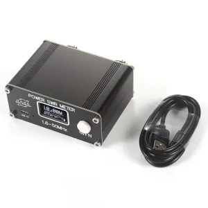 Digital SWR Power Meter 150W 1.6-50MHz USB Type-C High Accuracy Multiple Display Modes Built-in Lithium Battery