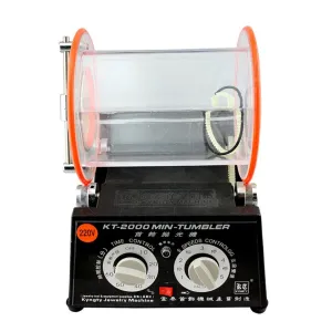 5Kg Rotary Tumbler Surface Polisher Jewelry Drum Polishing Machine KT2000 Tumbling Mini-Tumbler Finishing Tools