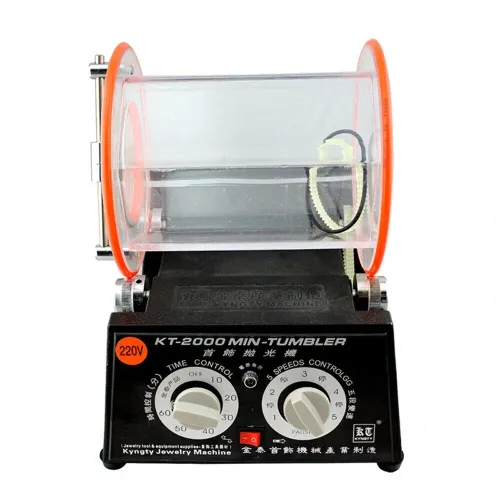 5Kg Rotary Tumbler Surface Polisher Jewelry Drum Polishing Machine KT2000 Tumbling Mini-Tumbler Finishing Tools