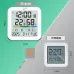 TS-8080 Large Screen Digital Thermometer Hygrometer Alarm Clock with Temperature Humidity Monitor Min Max Record Wall Desk Magnet Mount