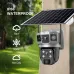 V380 Pro 12MP Solar Powered Three-lens Camera 4G/WiFi Wireless PTZ PIR Motion Detect Night Vision Two Way Audio IP66 Waterproof Outdoor CCTV Security Camera