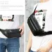 Ekphero Men's Genuine Leather Waist Bag Sports Belt Pouch Business Casual Crossbody Bag Outdoor Black Shoulder Chest Bag