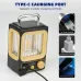 IPRee Outdoor Camping Lantern, USB Soalr Rechargeable Flashlight Portable Work Light Tent Light Featuring Stepless Dimming, Battery Level Display, And Power Output Function, Suitable for Outdoor Activities, Repairs, Work, Night Fishing