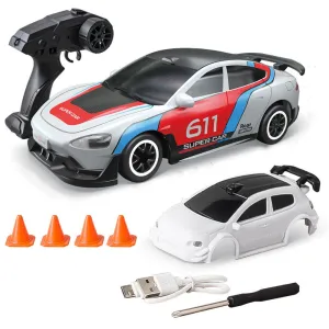 664999 RTR 1/64 2.4G 4WD Drift RC Car Mini Racing LED Light Remote Control High Speed On-Road Vehicles Models Boys Gifts Toys