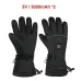 Winter Heated Cycling Gloves Waterproof Touchscreen Adjustable Fit Rechargeable Battery Warm Split Finger Gloves for Outdoor Riding Skiing