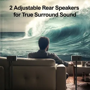 US/UK Direct ULTIMEA Poseidon D50 5.1 Soundbar bluetooth Soundbar 6 High-Performance Speakers Surround Sound BassMax DSP Chip 3EQ Modes Wired Speaker