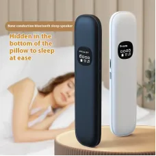 BLD06 Mini bluetooth 5.4 Speaker Bone Conduction Speaker White Noise Reduction Soundbar 3D Surround Stereo 400mAh Battery LED Screen Support TF Card Playback Sleeping-assisted Under Pillow Soundbar