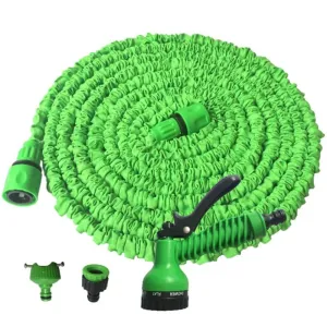 1PCS Expandable Garden Hose Flexiable Water Hose With 7 Function Nozzle Lightweight Retractable Garden Hose For Outdoor 25FT-200FT