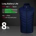 TENGOO HV-04B Unisex 4 Places Heating Vest 3-Gears Heated Jackets USB Electric Thermal Clothing Winter Warm Vest Outdoor Heat Coat Clothing