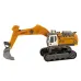 HJ 555-104 555-102 RTR 1/64 2.4G Mini RC Car Alloy Dump Excavator Support App Remote Controlled LED Light Sound Engineering Vehicle Desktop Toys Model Collection Gift For Boys