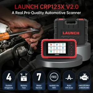 LAUNCH CRP123X V2.0 Car OBD2 Diagnostic Tools OBD II Scanner Engine ABS Airbag SRS AT Code Reader Free Update Automotive Tools