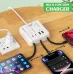 66W 4-Port USB Power Strip 2USB-A+2USB-C PD Fast Charging Desktop Charger Adapter with 3 Lines for iPhone 16 16 Pro 15 14 13 Pro Max for XIAOMI for SAMSUNG HUAWEI