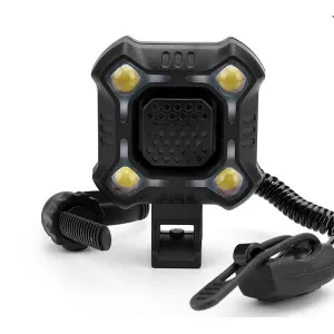 Elecpow Bicycle Horn Headlights Waterproof USB Charging Night Riding Strong Bike Light 140dB 6 Volume Security Alarm Bike Bell