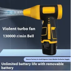 500W Handheld Turbine Fan 8-Speed 2000mAh Rechargeable Battery Quick Charging Portable Lightweight 130000 RPM