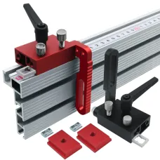 Adjustable Fence Flip Stop Miter Track Stop Alloy Steel T Slot Stop for Accurate Length Limit Device