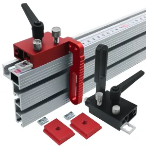 Adjustable Fence Flip Stop Miter Track Stop Alloy Steel T Slot Stop for Accurate Length Limit Device