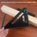 Aluminum Alloy Triangular Ruler Ambidextrous Medium Point 7 Inch Square Protractor Miter Tool for Carpenters Woodworking Drafting Engineering