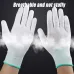 Anti Static Labor Gloves PU Coated Palm Nylon Fiber Breathable Non Slip Gloves High Elasticity Work Gloves for Assembly Inspection