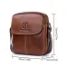 BULLCAPTAIN Men's Genuine Leather Crossbody Bag Business Casual Shoulder Bag Small Fashion Messenger Handbag Stylish Design