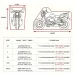 210D Motorcycle Cover Rainproof Sunscreen Anti-UV Motorbike Cover Thickened Oxford Cloth Dust Cover Built-In Anti-Theft Buckle